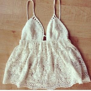Millau Crochet Babydoll Top